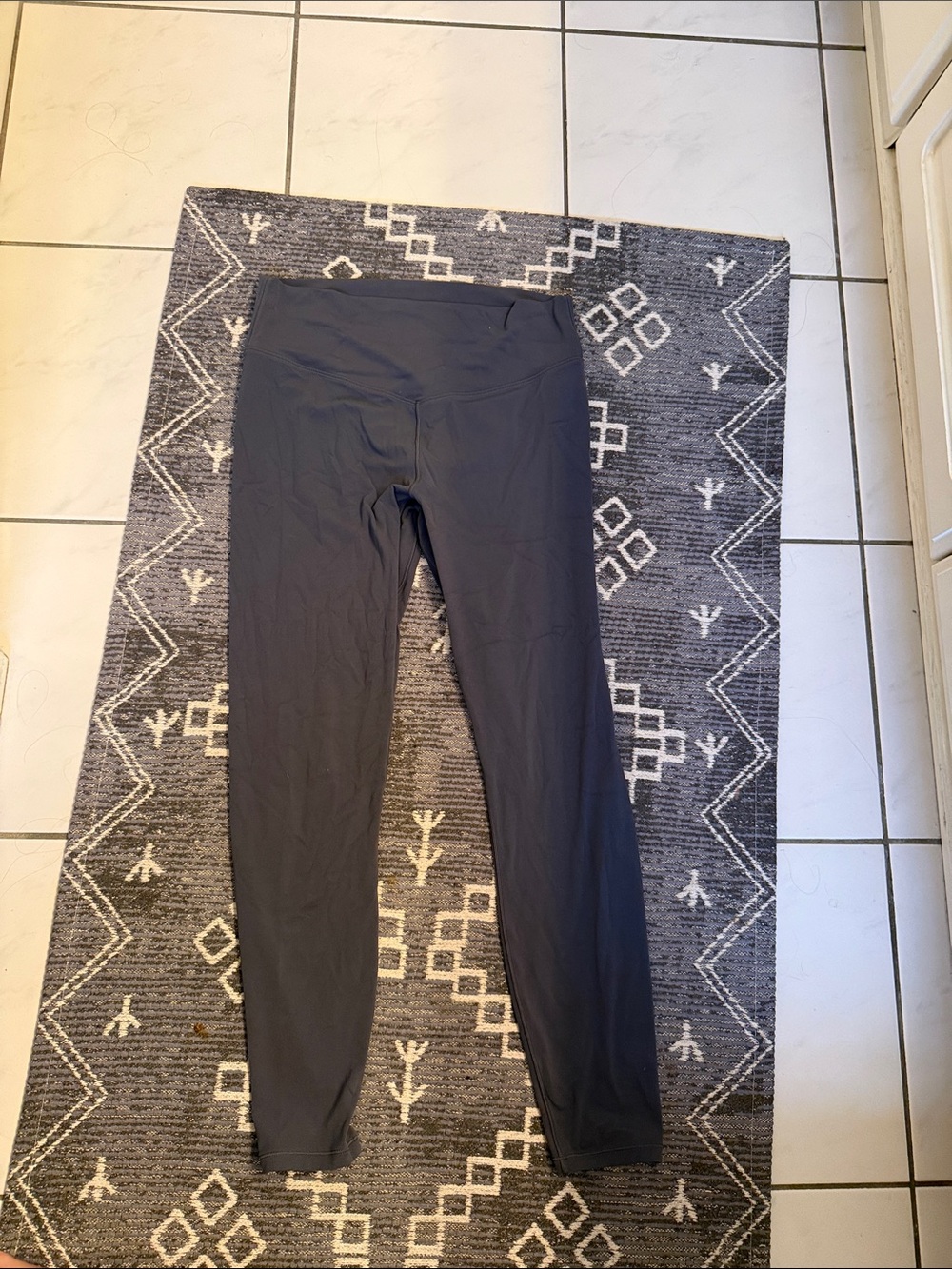 Vuori AllTheForm Legging Azure Blue High Waist 7/8 Length - Picture 3 of 7
